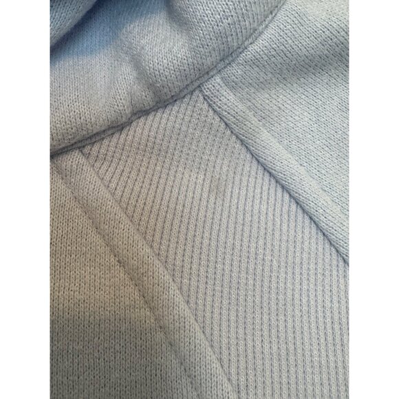 Lululemon Half-Zip Hoodie XS/S Blue Cotton-Blend Knit Ribbed High-Low Hem Lightw - Picture 8 of 11